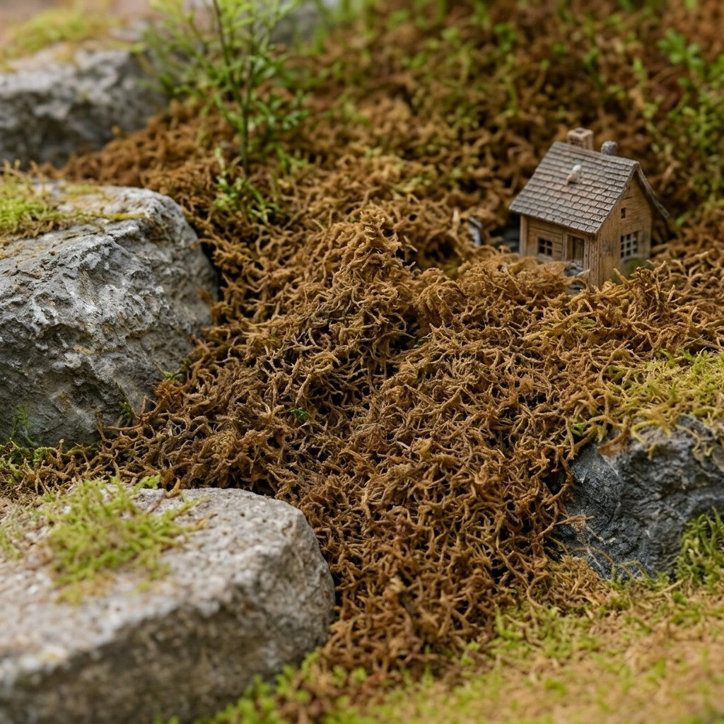 Sphagnum Moss Dry - Decoración de musgo artificial para plantas